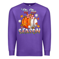 Purple its the season baseball Premium Sweatshirt - CowGirlArtShop