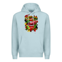 Blue Mist free ish juneteenth lips Premium Hoodie - CowGirlArtShop