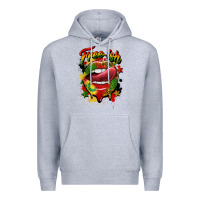Heather Grey free ish juneteenth lips Premium Hoodie - CowGirlArtShop