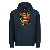 Navy free ish juneteenth lips Premium Hoodie - CowGirlArtShop
