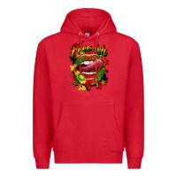 Red free ish juneteenth lips Premium Hoodie - CowGirlArtShop