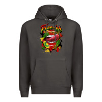 Smoke free ish juneteenth lips Premium Hoodie - CowGirlArtShop