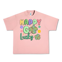 Salmon happy go lucky Urban Heavy Tee - MaliasSmallBusiness