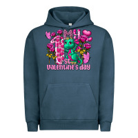 Pigment Midnight Navy my first valentine's day dragon Urban Hoodie - FaDigitalArtStudio