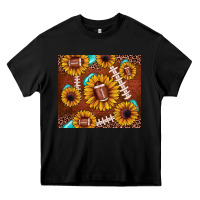 Black football leopard sunflower Heavy Core Tee - JahusDesignShop