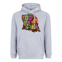 Heather Grey louisiana map Heavyweight Hoodie - CowGirlArtShop