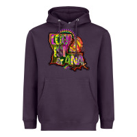 Plum louisiana map Heavyweight Hoodie - CowGirlArtShop