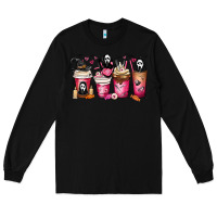 Black Scream Coffee Cups Long Sleeve Tee - MaliasSmallBusiness