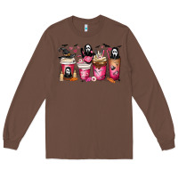 Chestnut Scream Coffee Cups Long Sleeve Tee - MaliasSmallBusiness