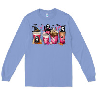 Colony Blue Scream Coffee Cups Long Sleeve Tee - MaliasSmallBusiness