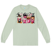 Matcha Scream Coffee Cups Long Sleeve Tee - MaliasSmallBusiness