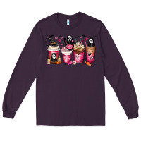 Plum Scream Coffee Cups Long Sleeve Tee - MaliasSmallBusiness