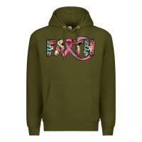 Army Green faith Premium Hoodie - JahusDesignShop
