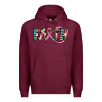Burgundy faith Premium Hoodie - JahusDesignShop