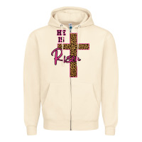 Sandshell He Is Risen Leopard Zipper Hoodie - Bettercallsaul