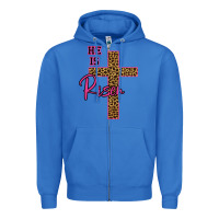 True Royal He Is Risen Leopard Zipper Hoodie - Bettercallsaul