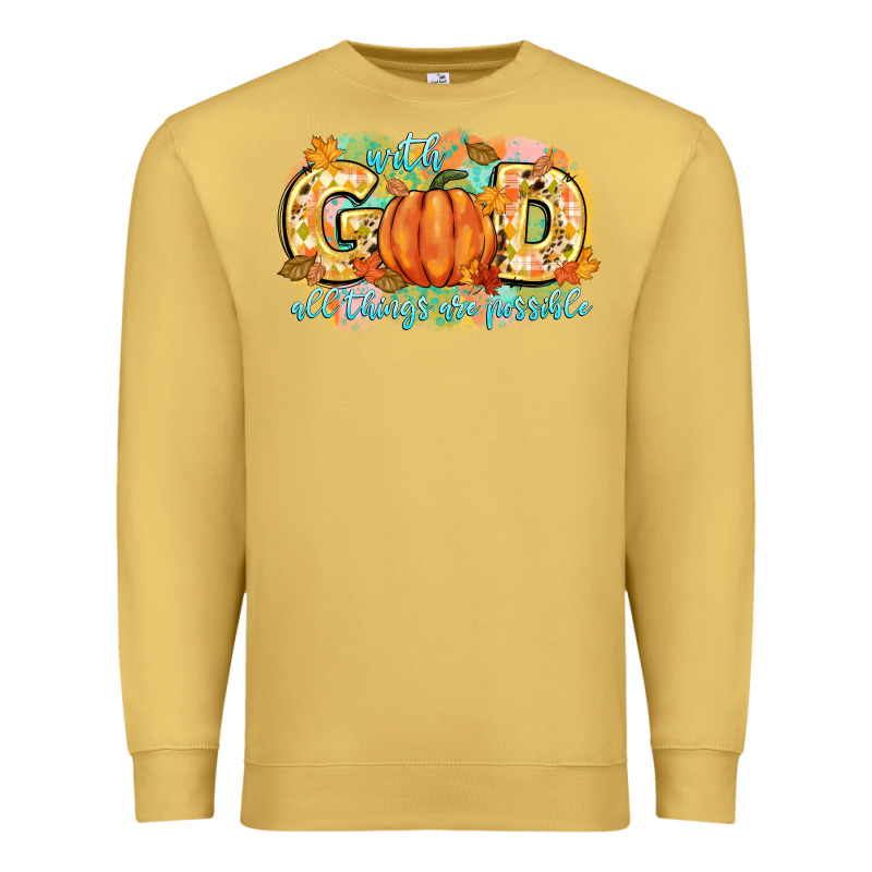 With God All Things Are Possible Premium Sweatshirt by CowGirlArtShop | Teevron