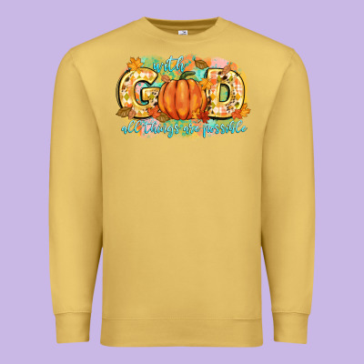With God All Things Are Possible Premium Sweatshirt Designed By Cowgirlartshop