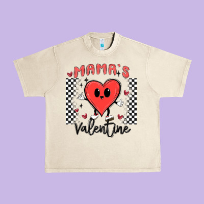 Mama's Valentine Urban Heavy Tee Designed By Maliassmallbusiness