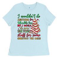Baby Blue sketchy stuff for some christmas tree cakes Ladies Tee - JahusDesignShop