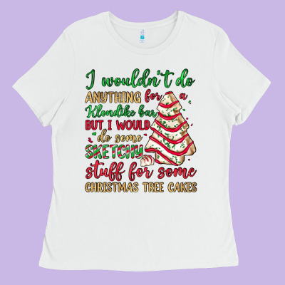 Sketchy Stuff For Some Christmas Tree Cakes Ladies Tee Designed By Jahusdesignshop
