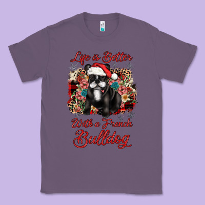Christmas Life Is Better With A French Bulldog Classic Tee Designed By Jahusdesignshop