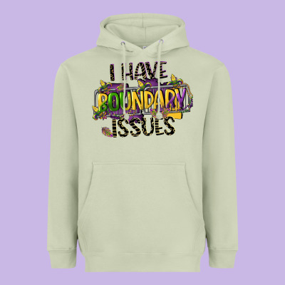 I Have Boundary Issues Heavyweight Hoodie Designed By Cowgirlartshop