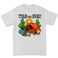 Dove Grey wild and free camp Premium Tee - AdoDesignShop