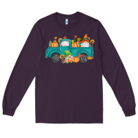 Plum fall gnomes truck Long Sleeve Tee - MaliasSmallBusiness
