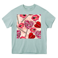 Arona valentines day lollipops and lips seamless pattern Heavy Core Tee - BundleAndBundleShop