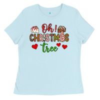 Baby Blue oh christmas tree Ladies Tee - JahusDesignShop