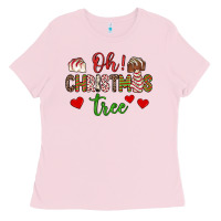 Bubblegum Pink oh christmas tree Ladies Tee - JahusDesignShop