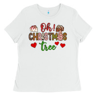 White oh christmas tree Ladies Tee - JahusDesignShop