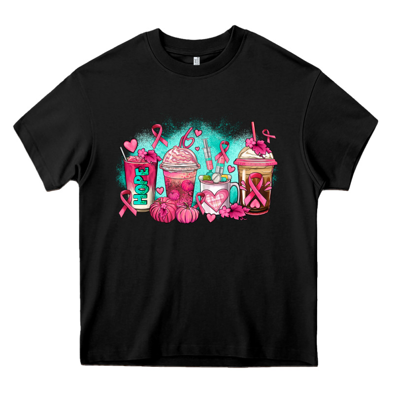 Breast Cancer  Coffee Cups Heavy Core Tee by AdoDesignShop | Teevron
