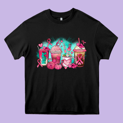 Breast Cancer  Coffee Cups Heavy Core Tee Designed By Adodesignshop