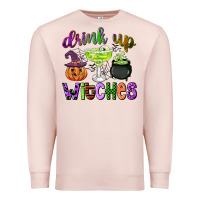 Pale Pink drink up witches Premium Sweatshirt - CowGirlArtShop