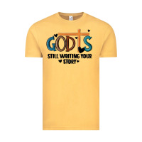 Vintage Mustard god is still waiting your story Vintage Tee - MaliasSmallBusiness