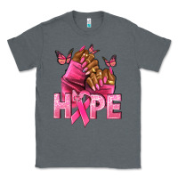 Charcoal Heather Hope Breast Cancer nails Classic Tee - NancyCooperArtShop