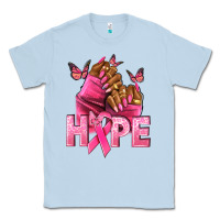 Dusty Blue Hope Breast Cancer nails Classic Tee - NancyCooperArtShop