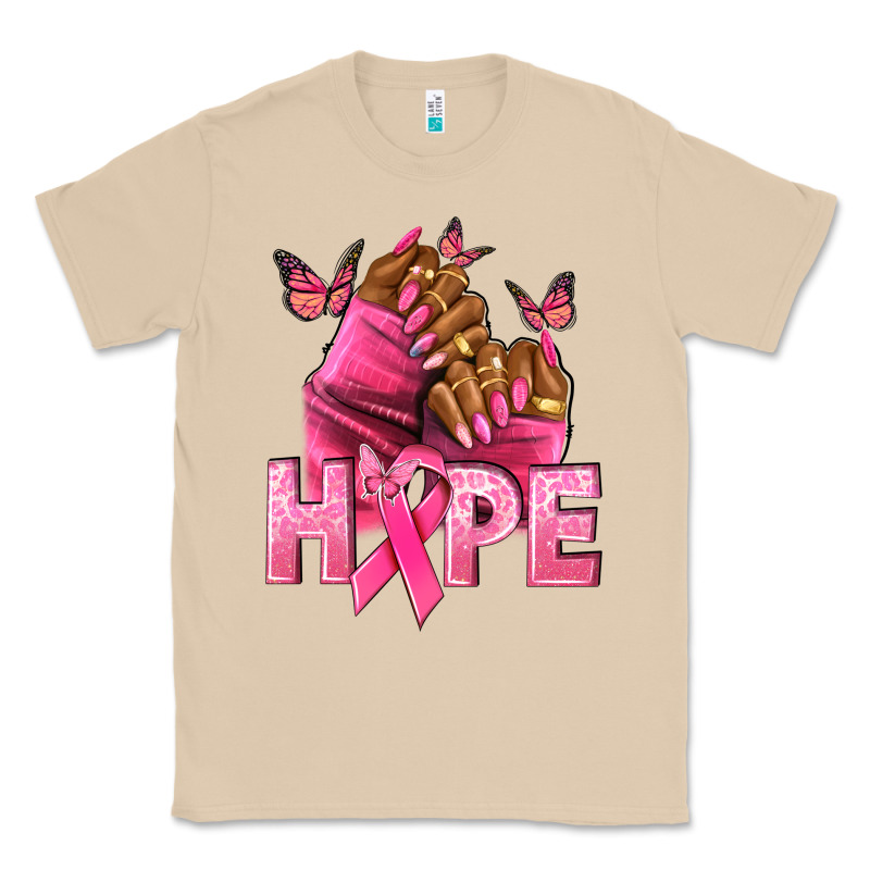 Hope Breast Cancer Nails Classic Tee by NancyCooperArtShop | Teevron