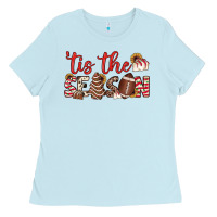 Baby Blue tis the season american football little debbie tree cakes Ladies Tee - JahusDesignShop