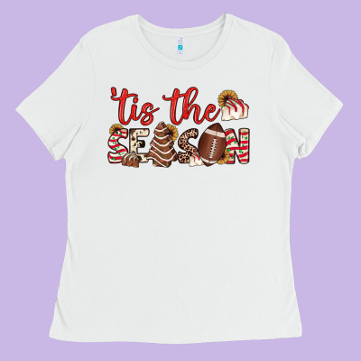 Tis The Season American Football Little Debbie Tree Cakes Ladies Tee Designed By Jahusdesignshop