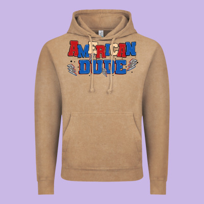 American Dude Vintage Hoodie Designed By Maliassmallbusiness