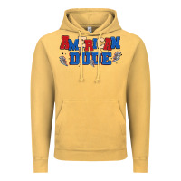 Vintage Mustard american dude Vintage Hoodie - MaliasSmallBusiness