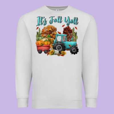 Its Fall Yall Premium Sweatshirt Designed By Cowgirlartshop