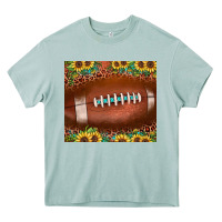 Arona football leopard turquoise sunflower Heavy Core Tee - JahusDesignShop