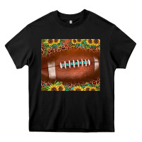 Black football leopard turquoise sunflower Heavy Core Tee - JahusDesignShop