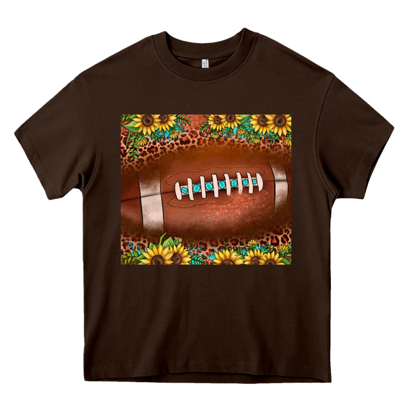 Football Leopard Turquoise Sunflower Heavy Core Tee by JahusDesignShop | Teevron