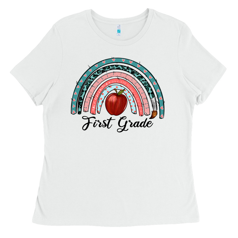 First Grade Rainbow Ladies Tee by RanaPortraitStore | Teevron