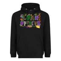 Black loan officer mardi gras cowgirl Heavyweight Hoodie - CowGirlArtShop